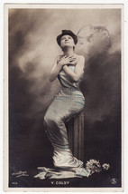 COLSY Paris Artist Beautiful Woman 1908 Paul Boyer real photo postcard RPPC - £6.77 GBP