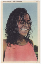 New Caledonia Oc EAN Ia ~ Young Native Woman ~ 1940s Unused Vintage Postcard - £4.65 GBP