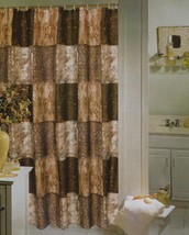 Safari Zambia Patch Fabric Shower Curtain - £20.82 GBP