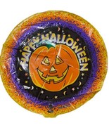 Pioneer Vintage 1998 Mylar Happy Halloween Balloon Pumpkin Party Round 1... - $13.29 CAD