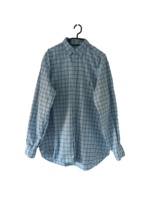 Polo Ralph Lauren Mens Blue Plaid Button Up Long Sleeve Shirt  Size  Lar... - £25.58 GBP