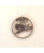 Louisiana State, Cut Out Coin Jewelry, Necklace and Pendant - £16.90 GBP