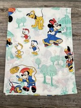Vintage Pacific Disneyland Mickey Mouse Goofy Donald Duck ~Twin Flat Sheet ONLY - £11.67 GBP