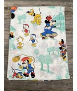 Vintage Pacific Disneyland Mickey Mouse Goofy Donald Duck ~Twin Flat She... - £11.86 GBP