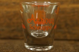 Vintage Advertising Barware Shot Glass Liquor ARROW Schnapps Red ACL Libbey - £7.93 GBP