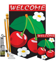 Welcome Cherries Flag - Applique Decorative Flags Kit FK117018-P2 - £80.15 GBP