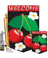 Welcome Cherries Flag - Applique Decorative Flags Kit FK117018-P2 - £79.91 GBP