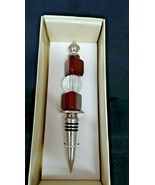 New In Box Mango Moon Collection Bottle Wine Stopper Glass Beads Clear &amp;... - £11.40 GBP