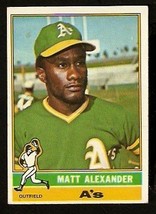 Oakland Athletics Matt Alexander 1976 Topps Baseball Card # 382 Ex - £0.39 GBP