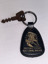 RARE Vintage Indian Head National Bank Keychain With Master Lock Skeleto... - £7.43 GBP
