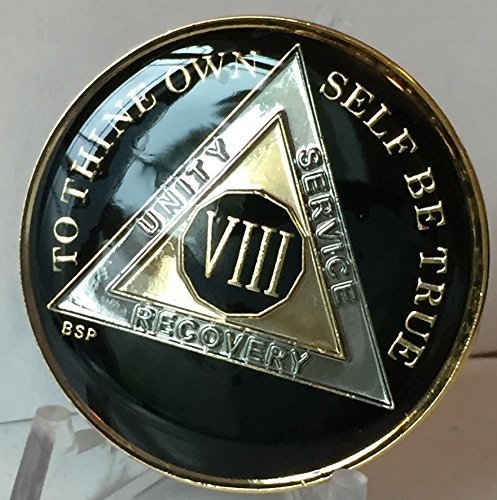 8 Year Tri-Black Anniversary/Birthday AA Medallion (Year 8) By BSP