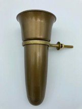 Crypt / Mausoleum Flower Gold Vase - 7.75 IN with Burnished Old Gold Rin... - £75.01 GBP