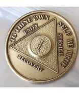 1 Year Bronze AA (Alcoholics Anonymous) Birthday - Anniversary Recovery ... - £2.39 GBP