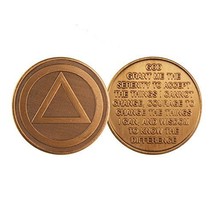 AA Logo - Bronze AA (Alcoholics Anonymous) -ACA-AL-ANON - Sober / Sobriety / ... - £2.38 GBP