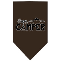Happy Camper Screen Print Bandana Cocoa Size Large - £9.11 GBP