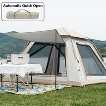 1-4 Person Outdoor Automatic Quick Open Tent Rainfly Waterproof Camping Family I - £98.54 GBP