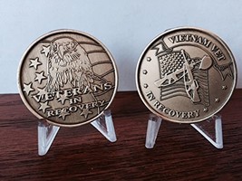 Veterans In Recovery &amp; Vietnam Vet Set of 2 Bronze Medallion Chip Eagle USA F... - £3.12 GBP