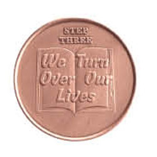 Step 3 Copper Commemorative AA (Alcoholics Anonymous) - Sober / Sobriety / Re...