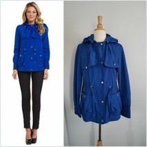 Betsy Johnson cobalt blue anorak parka jacket windbreaker Small - $34.65