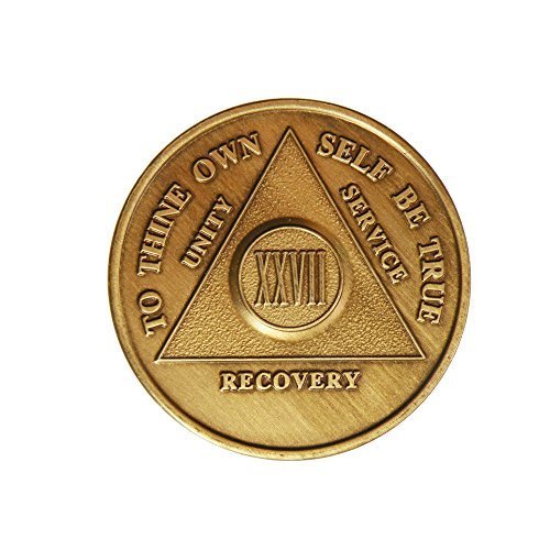 27 Year Bronze AA (Alcoholics Anonymous) - Sober / Sobriety / Birthday / Anni...