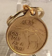 One Day At A Time Camel 1" Bronze Key Chain - $4.40