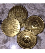 Lot of 25 Bronze AA Alcoholics Anonymous 24 Hour Medallion Chip 24hrs Me... - £30.76 GBP