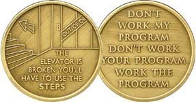 The Elevator is Broken - Bronze AA (Alcoholics Anonymous) -ACA-AL-ANON - Sobe...