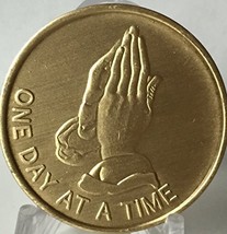 Praying Hands - Bronze AA (Alcoholics Anonymous)-ACA-AL-ANON - Sober / S... - £2.38 GBP