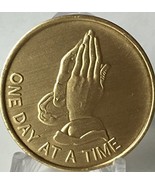 Praying Hands - Bronze AA (Alcoholics Anonymous)-ACA-AL-ANON - Sober / S... - $2.99