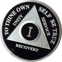 AA Coin (Alcoholics Anonymous) Recovery Medallion Anniversary/Birthday B... - £14.76 GBP