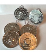 Bulk Lot of 10 Aluminum 24 Hour AA Medallions Serenity Prayer Chips Set - €4,70 EUR