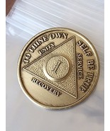 1 Year Bronze AA (Alcoholics Anonymous) Birthday - Anniversary Recovery ... - £2.39 GBP