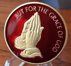 RB100 Praying Hands &quot;But For The Grace Of God&quot; AA / NA Recovery Medallion - £15.97 GBP