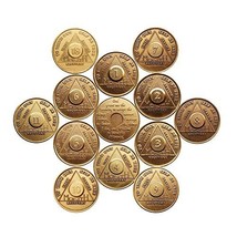 Complete Months Set (12 Total) Bronze AA (Alcoholics Anonymous) - Sober ... - £27.17 GBP