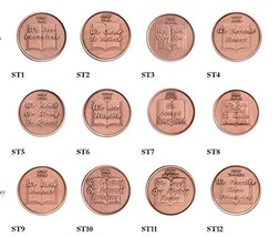 Twelve Steps Copper Step Medallion Set of 12 AA Alcoholics Anonymous NA - £23.22 GBP
