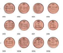 Twelve Steps Copper Step Medallion Set of 12 AA Alcoholics Anonymous NA - £23.24 GBP