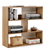 Concave Bookshelf 3-Shelf Open Bookcase with Anti-Toppling Device for Li... - €63,82 EUR
