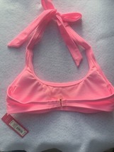 Junior&#39; Ribbed Halter Bralette Bikini Top - Xhilaration™ - Pink - Size S - £2.36 GBP