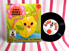Sweet Vintage 1976 Cry Baby Duck Magic Media Talking Story Book w/ Audio Record - £7.90 GBP