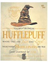 Harry Potter Hogwarts School Sorting Hat Poster Print HUFFLEPUFF  - $3.79