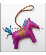 AUTH NWB Hermes Grigri Rodeo Horse GM Large Leather Bag Charm PURPLE ANE... - £1,196.01 GBP