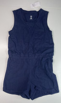 NWT baby gap girls sleeveless shorts Tank romper size 4T navy blue E7 - $15.06