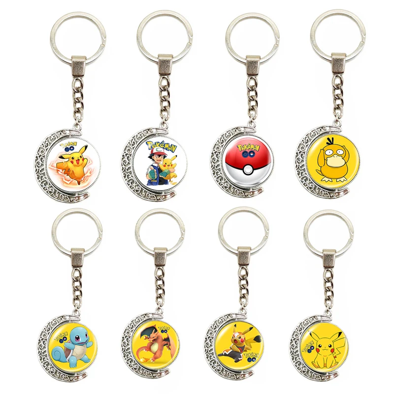 Pokemon Anime Action Figure Pikachu Keychain Pokémon Keychain Squirtle Psyduck - £7.38 GBP