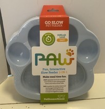 PAW 2 in 1 Slow Mini Slow Feeder for Small Dogs Baby Blue Level Easy - £11.39 GBP