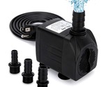 550Gph Submersible Pump 30W Ultra Quiet Fountain Water Pump, 2000L/H, Wi... - £30.44 GBP