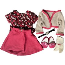 American Girl Kit&#39;s School Outfit Skirt Set Retired With Watch Lacks Hat W/ Box - £36.62 GBP