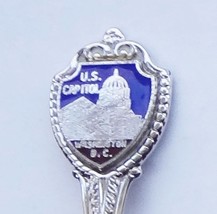 Collector Souvenir Spoon USA DC Washington US Capitol Buildings Cloisonne - £2.39 GBP