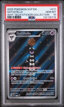 2025 POKEMON SVP WHITE FLARE TECH STICKER COLLECTION PROMO GOTHITELLE PS... - $44.99