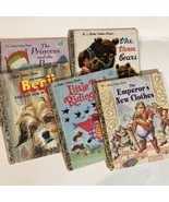 Little Golden Books Lot of 5 Children’s Books Benji 3 Bears Little Red R... - £8.55 GBP