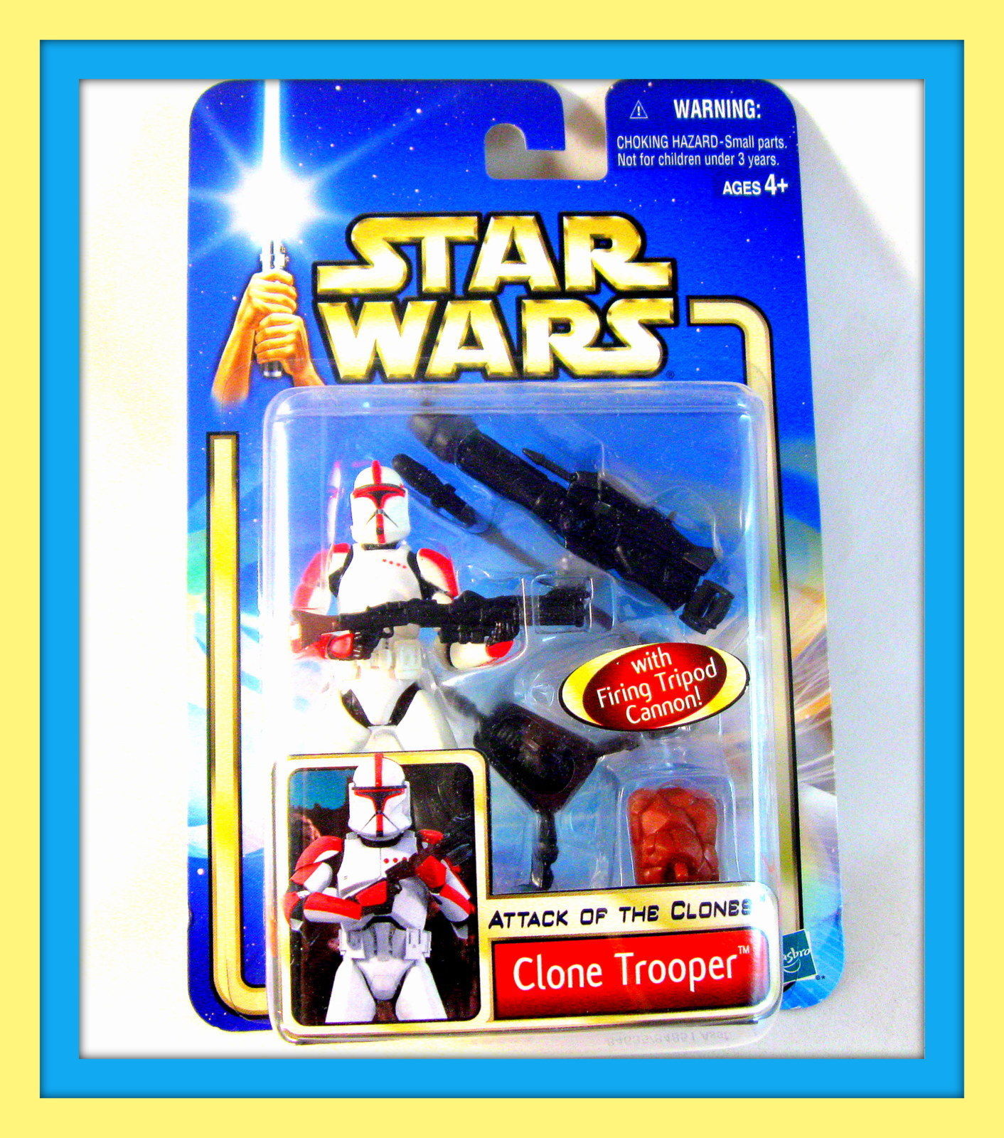 STAR WARS - ATTACK OF THE CLONES SAGA CARDED CLONE TROOPER (RED ),NEW ,RARE - $27.17